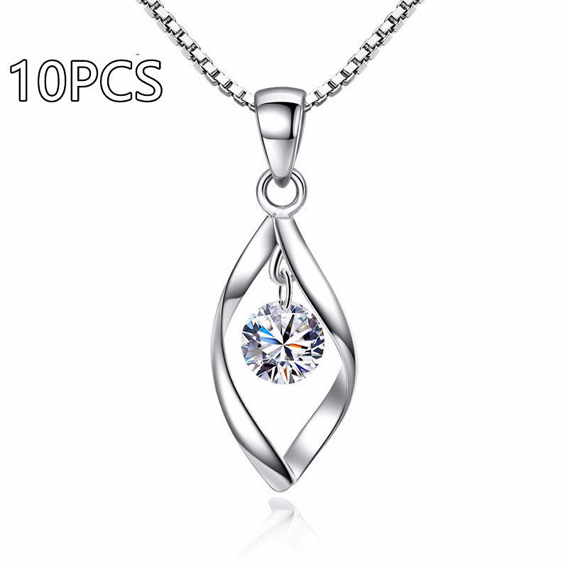 Zircon Twist Fashion Necklace Pendant