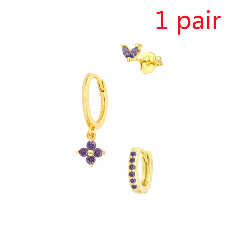 Geometric Copper Earrings – Set of 3