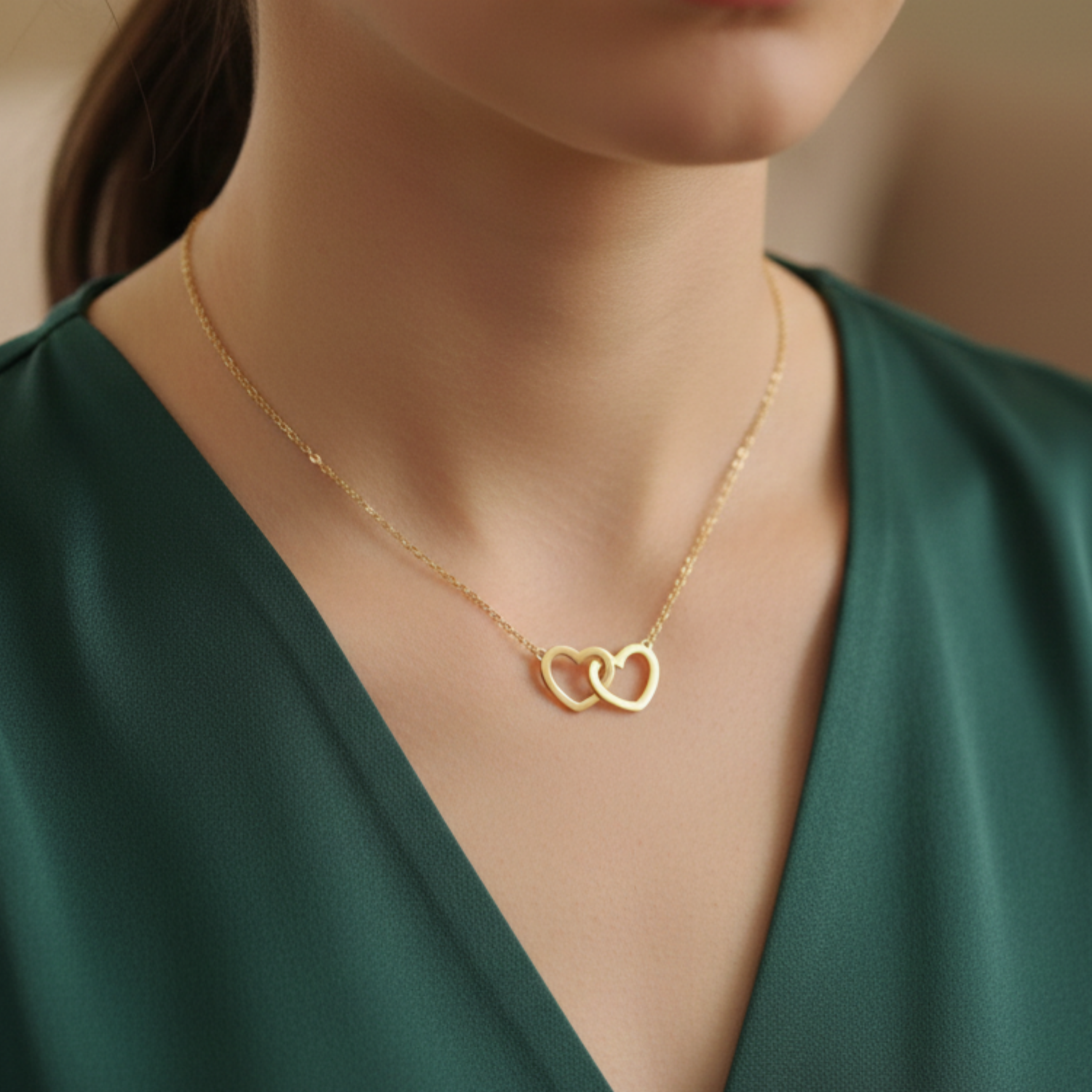 Personalized Double Heart Name Necklace • Custom Two-Name Pendant • Forever Hearts Gift for Women • Anniversary, Mom, Couples Jewelry