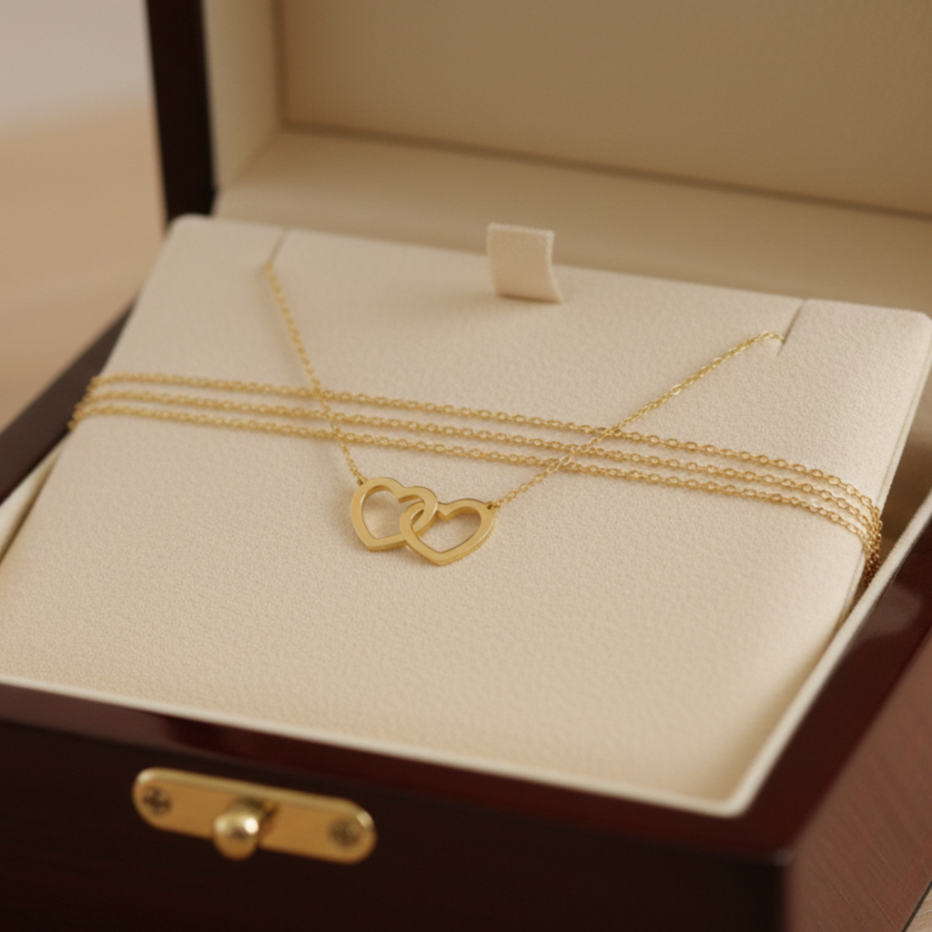 Personalized Double Heart Name Necklace • Custom Two-Name Pendant • Forever Hearts Gift for Women • Anniversary, Mom, Couples Jewelry