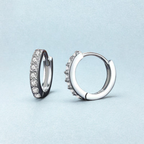 S925 Sterling Silver Needle Single Row Diamond Earrings For Women