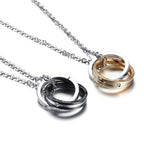 Stainless steel couple necklace