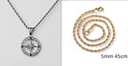 Stainless Steel Compass Circular Necklace