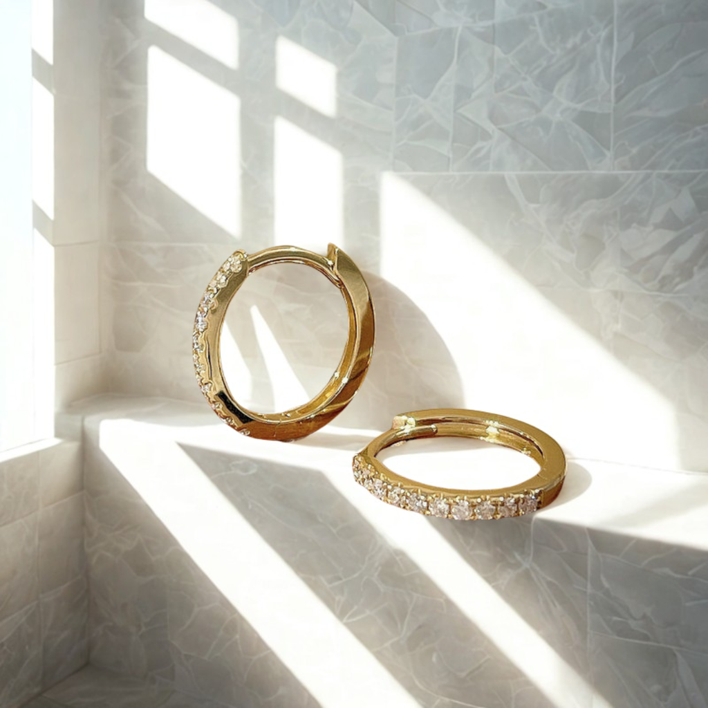 S925 Sterling Silver Needle Single Row Diamond Earrings For Women