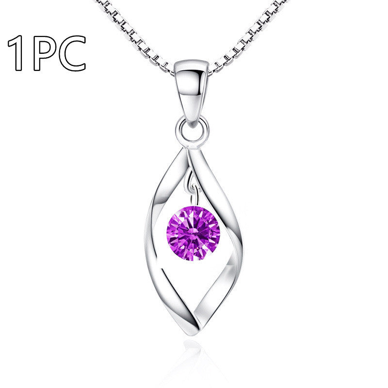 Zircon Twist Fashion Necklace Pendant