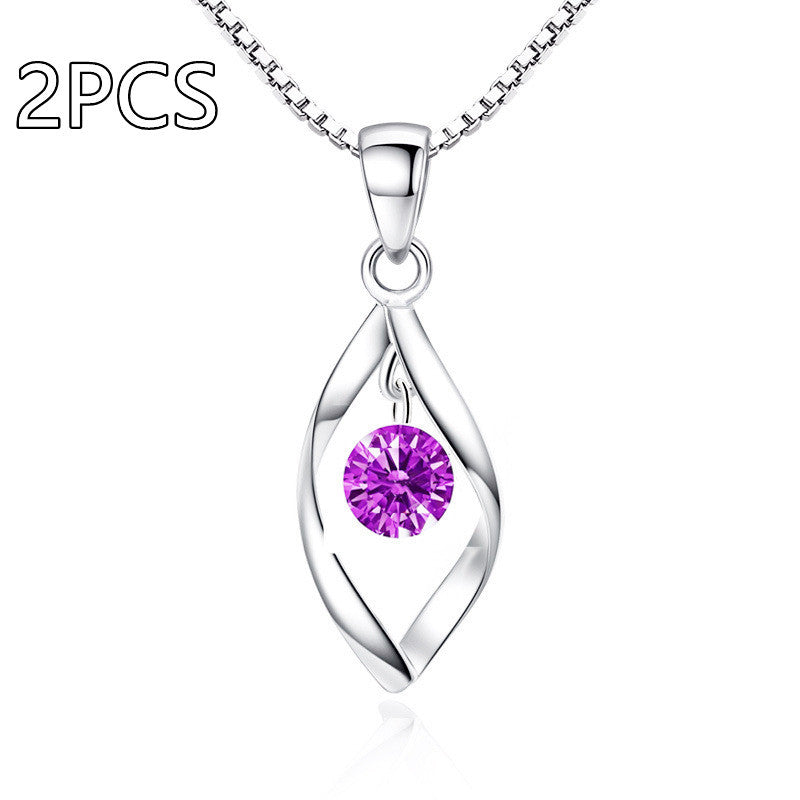 Zircon Twist Fashion Necklace Pendant