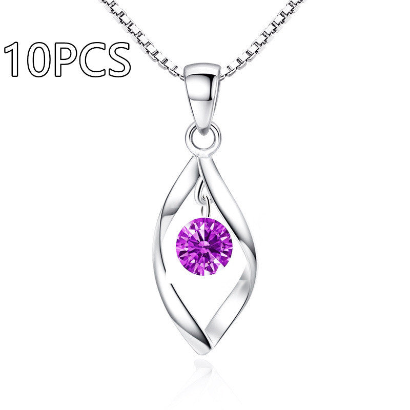 Zircon Twist Fashion Necklace Pendant