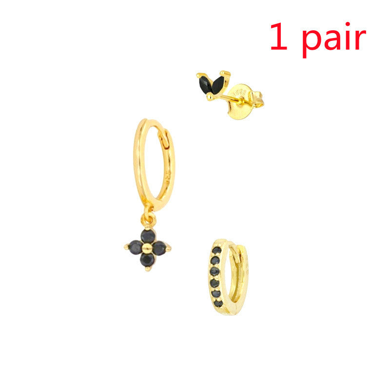 Geometric Copper Earrings – Set of 3