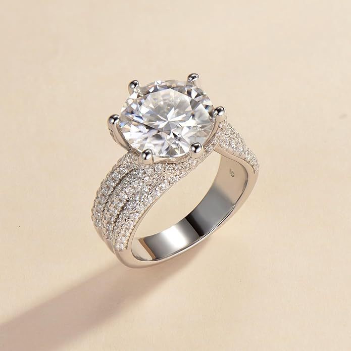 5ct Moissanite Engagement Rings For Women
