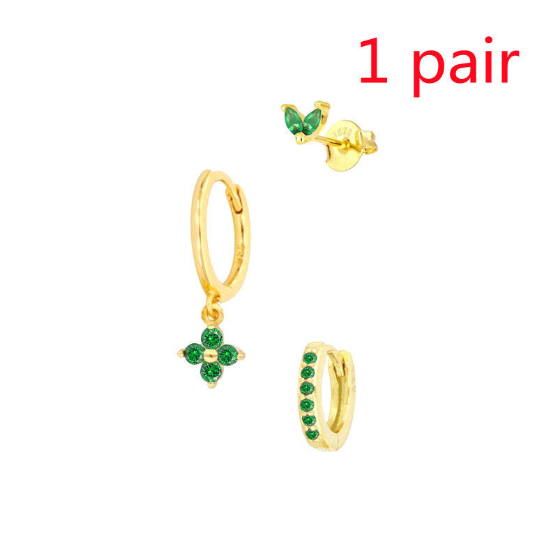 Geometric Copper Earrings – Set of 3