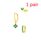 Geometric Copper Earrings – Set of 3