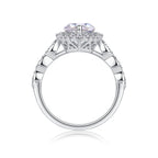 Starlight Craze - A Fashionable Diamond Jewelry Piece Set With Moissanite S925 Sterling Silver And Platinum Diamond Ring