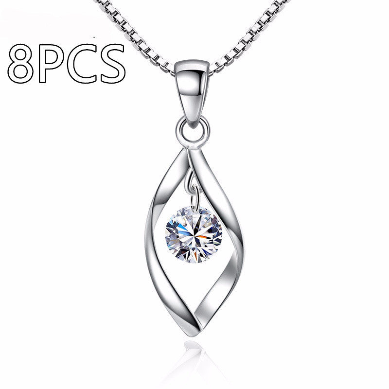 Zircon Twist Fashion Necklace Pendant