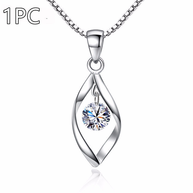Zircon Twist Fashion Necklace Pendant