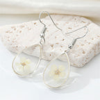 Bohemian Transparent Resin Dry Flower Earrings
