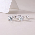 Luxurious Diamond Earrings With Square Moissanite S925 Sterling Silver