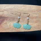 14k Handmade Earrings Ginkgo Biloba