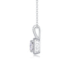 Small Square Diamond - A Fashionable And Luxurious Diamond Jewelry Piece Set With 2-carat Moissanite S925 Sterling Silver And Platinum-plated Pendant